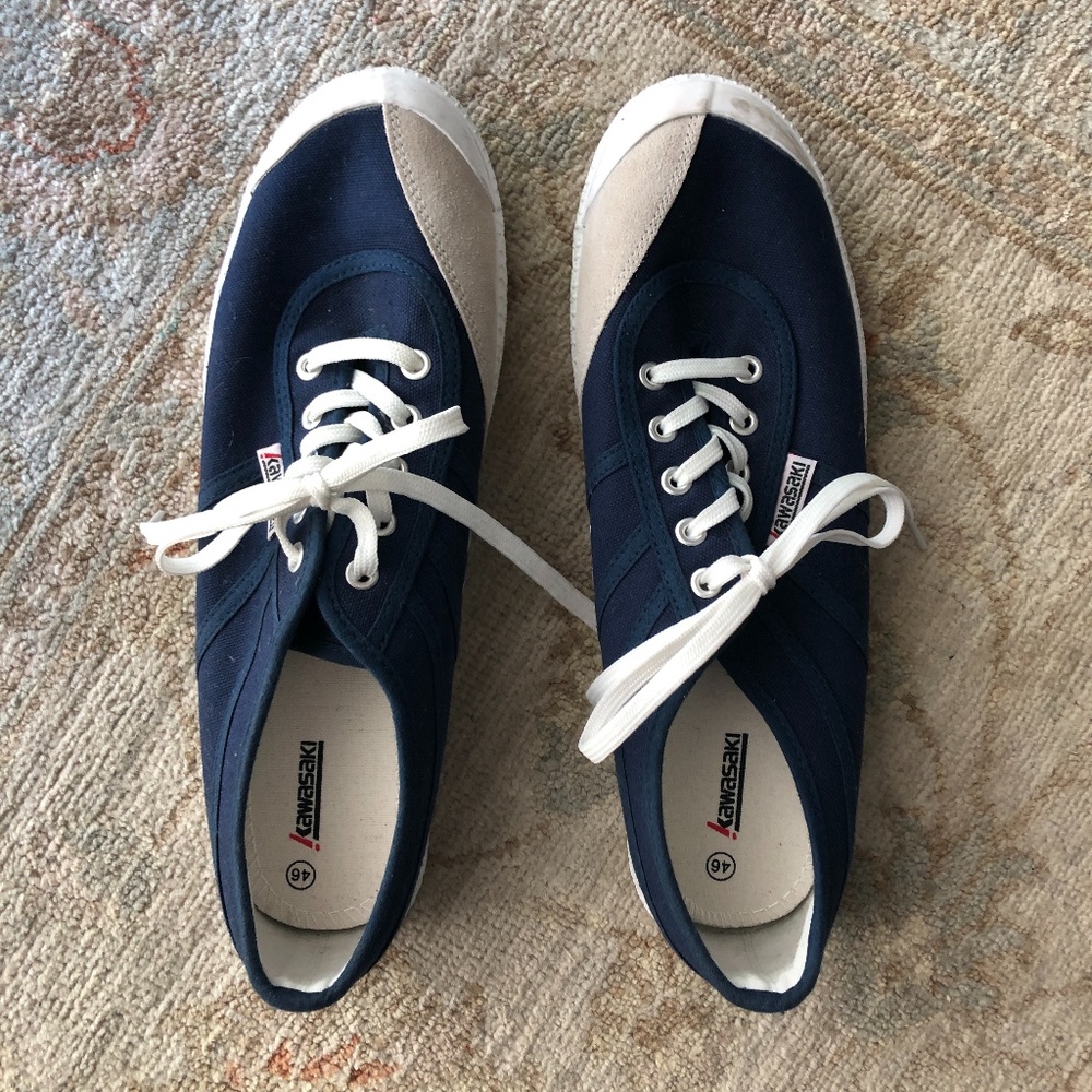 SOLD: Kawasaki Men's Navy Canvas Shoes
